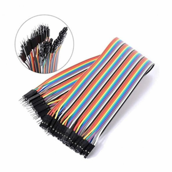 20cm 40 Pin Dişi Erkek Dupont Kablo - Resim 3
