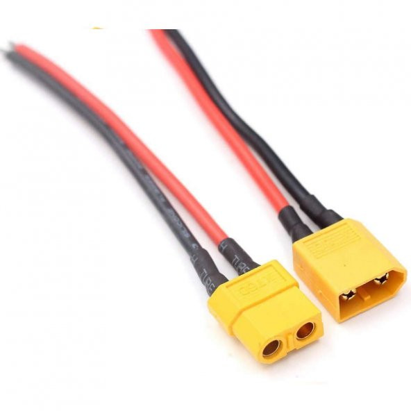 XT60 Kablo Çifti 10cm-LiPo Pil Batarya Bağlantı Kablosu - Resim 4