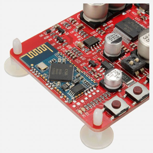 TDA7492P 2x25W Bluetooth Alıcılı Ses Amfi Kırmızı - 3