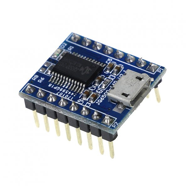 JQ6500 Mp3 Modülü-16Mbit Mini Ses Mp3 WMV 5 TuşluKontrol Microusb - 3