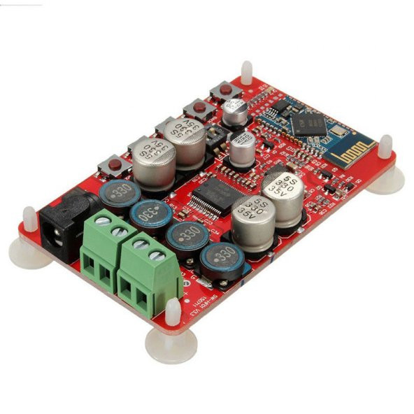 TDA7492P 2x25W Bluetooth Alıcılı Ses Amfi Kırmızı - 4