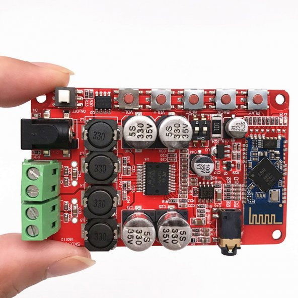 TDA7492P 2x25W Bluetooth Alıcılı Ses Amfi Kırmızı - 7