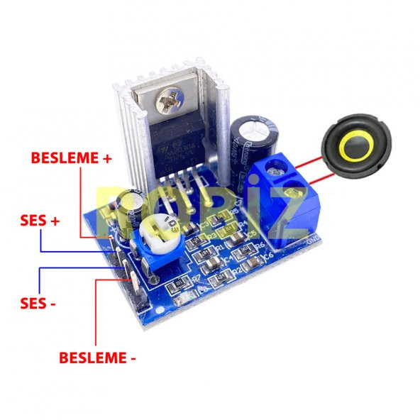 Tda2030A Amfi Modül Ses Yükseltici 6V 12V 18W Müzik Ses Mono - 8