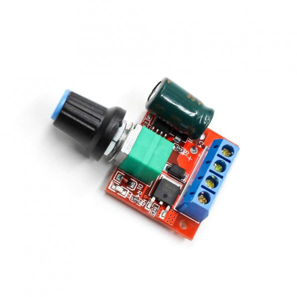 5A 35V Mini Dc Motor Pwm Potlu Hız Kontrol Devresi 90 Watt Açma Kapama Butonlu Ayarlanabilir Voltaj - 2