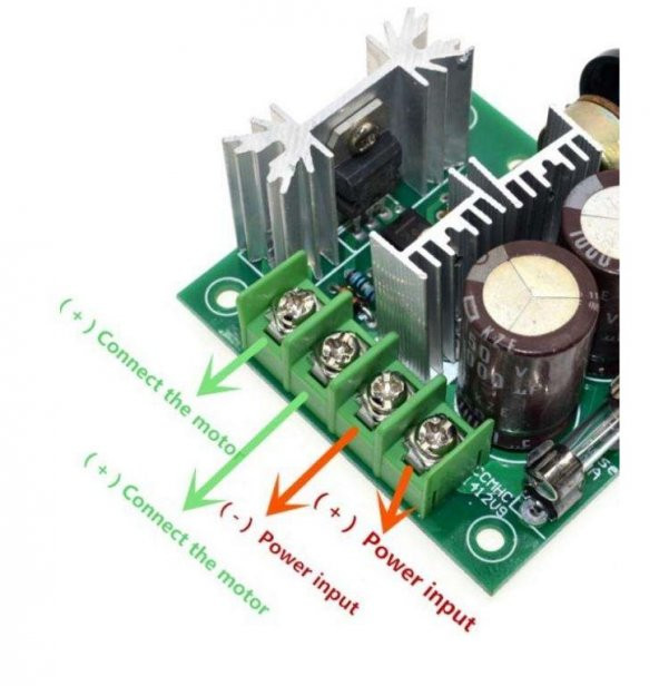 PWM DC Motor Hız Kontrol Devresi 12V-40V 10A DC Motor Sürücü - 7