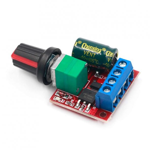 5A 35V Mini Dc Motor Pwm Potlu Hız Kontrol Devresi 90 Watt Açma Kapama Butonlu Ayarlanabilir Voltaj - 4