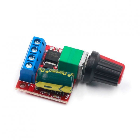 5A 35V Mini Dc Motor Pwm Potlu Hız Kontrol Devresi 90 Watt Açma Kapama Butonlu Ayarlanabilir Voltaj - 5