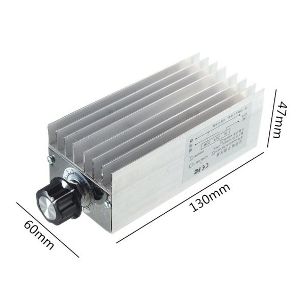 AC 220V 10000W Dimmer-Hız Kontrol Devresi-Voltaj Regülatörü-SCR Elektrikli Fırın Rezistans Su Isıtıcı