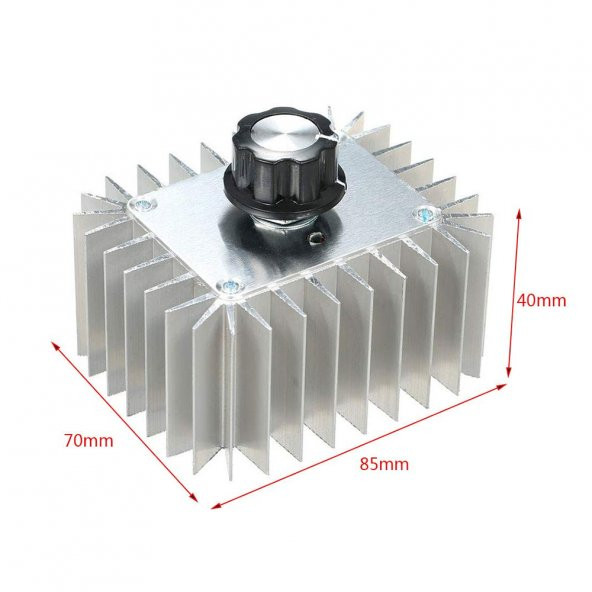AC 220V 5000W Dimmer-Hız Kontrol Devresi-Voltaj Regülatörü-SCR Elektrikli Fırın Rezistans Su Isıtıcı - Resim 7