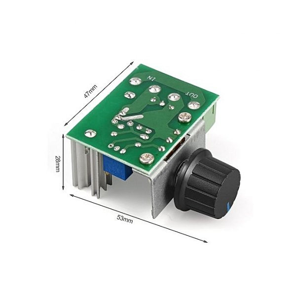 AC 220V 2000W Dimmer-Hız Kontrol Devresi-Voltaj Regülatörü-SCR Elektrikli Fırın Rezistans Su Isıtıcı - Resim 6