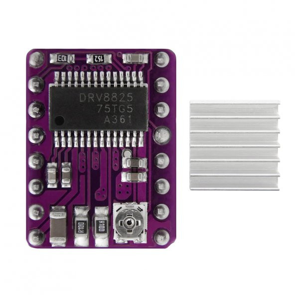 DRV8825 Step Motor Sürücü Modül + Soğutucu 32 Adım 1.5A 3D Yazıcı Robot CNC Reprap - 2