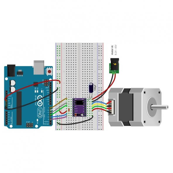 DRV8825 Step Motor Sürücü Modül + Soğutucu 32 Adım 1.5A 3D Yazıcı Robot CNC Reprap - 8