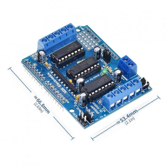 L293D Motor Shield-36V - 4 DC Motor Sürücü - 2 Step Motor Sürücü - Resim 7