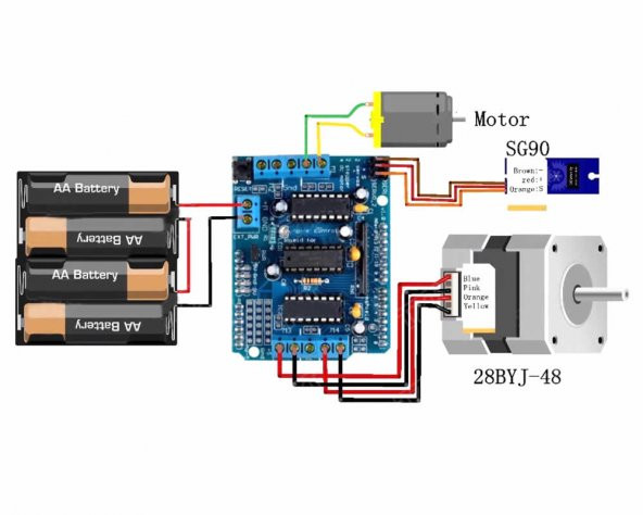 L293D Motor Shield-36V - 4 DC Motor Sürücü - 2 Step Motor Sürücü - Resim 8
