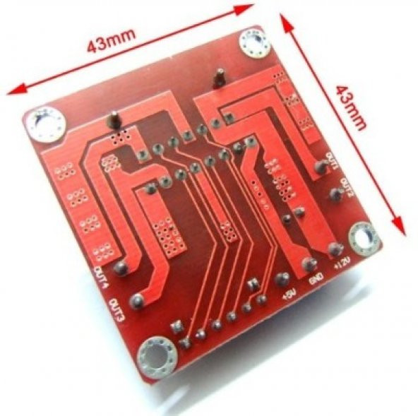 L298N Motor Sürücü Modül-Çift Motor-2 Kanal - Resim 4