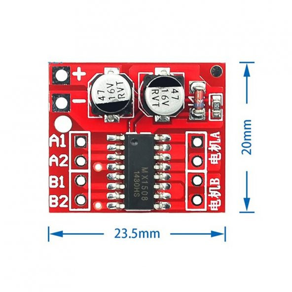 Mini L298N Motor Sürücü Modül-Hız Kontrollü - 5