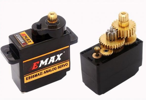 EMAX ES08MA II 12gr Analog Servo Motor Mini Metal Dişli 1.8kgcm Tork RC Uçak Drone Robot Kol - 2