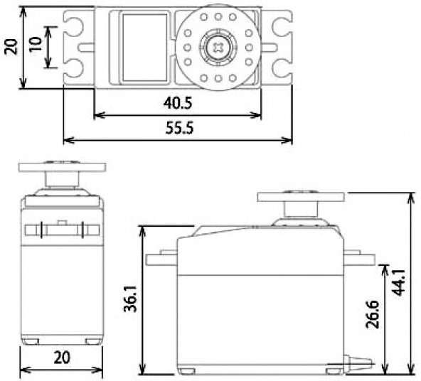 Futaba S3003 Servo Motor + Dişli Seti - Rc Araba Robot - 8