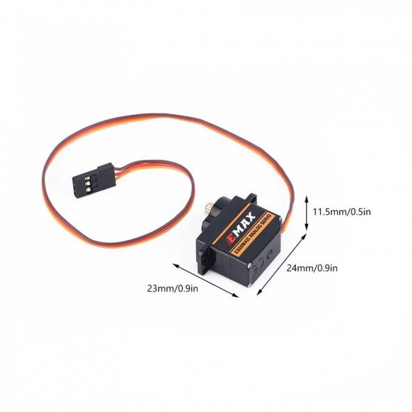 EMAX ES08MA II 12gr Analog Servo Motor Mini Metal Dişli 1.8kgcm Tork RC Uçak Drone Robot Kol - 5