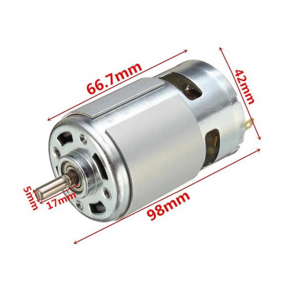 Rs775 Dc Motor 24V 15000 Rpm Rulmanlı Şarjlı Matkap Cnc Motor - Resim 5