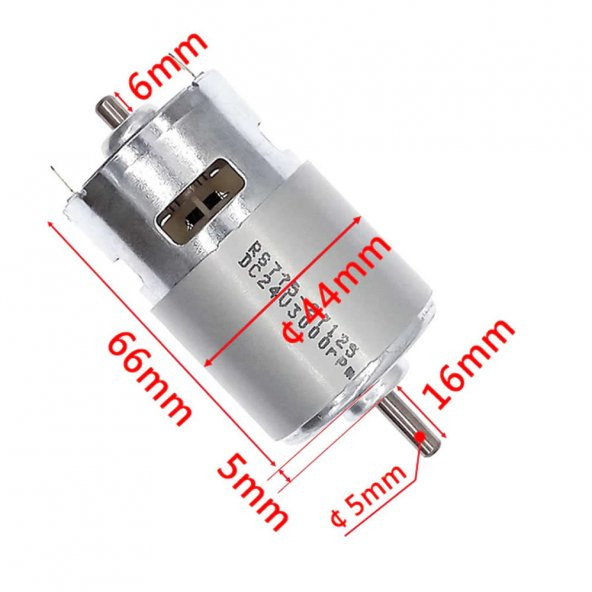 Rs775 Dc Motor 24V 15000 Rpm Rulmanlı Şarjlı Matkap Cnc Motor - Resim 7