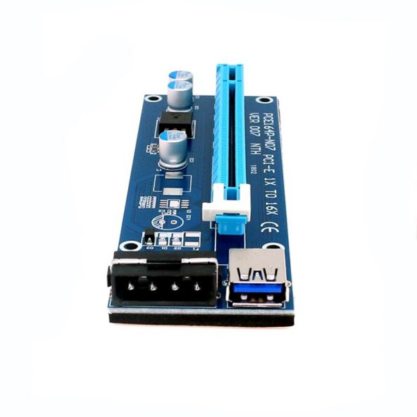 PCI Express to PCIe Adaptör Set USB 3.0 Riser Kartı 1x to 16x Mining-Bitcoin-Crypto - 3