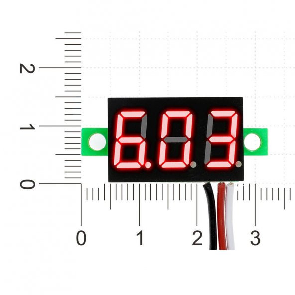 0.36 inch DC 4,2V-30V Dijital Voltmetre Kırmızı 3 Telli 0.36 DC 0-30V Voltaj Besleme Güç Kaynağı - 2