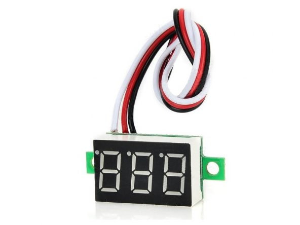0.36 inch DC 4,2V-30V Dijital Voltmetre Kırmızı 3 Telli 0.36 DC 0-30V Voltaj Besleme Güç Kaynağı - 3