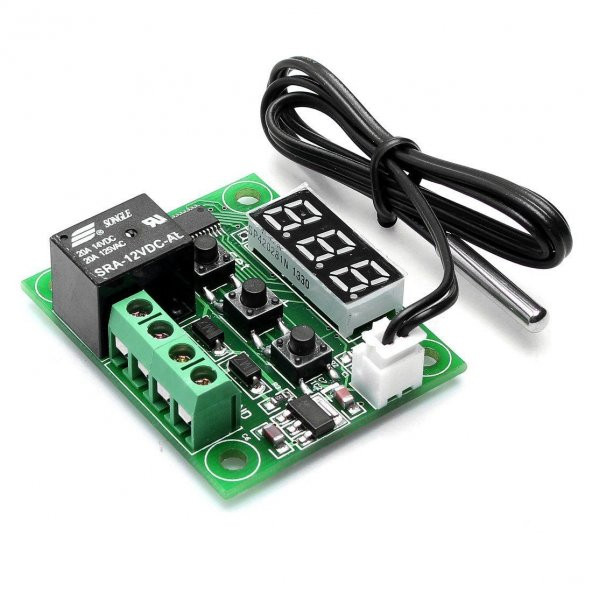 Sıcaklık Kontrollü Termostat - W1209-Buzdolabı-Derin Dondurucu-Akvaryum