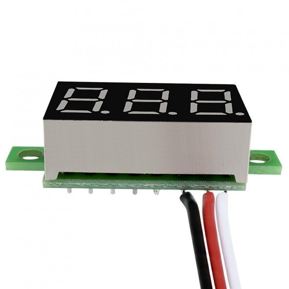0.36 inch DC 4,2V-30V Dijital Voltmetre Kırmızı 3 Telli 0.36 DC 0-30V Voltaj Besleme Güç Kaynağı - 4