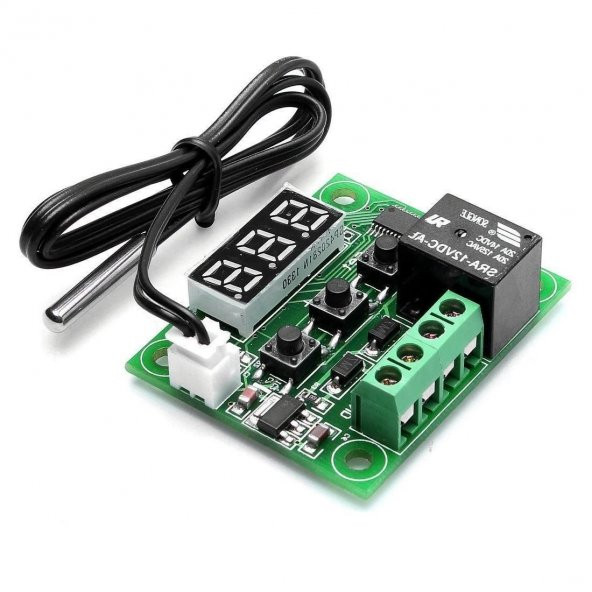 Sıcaklık Kontrollü Termostat - W1209-Buzdolabı-Derin Dondurucu-Akvaryum - 2