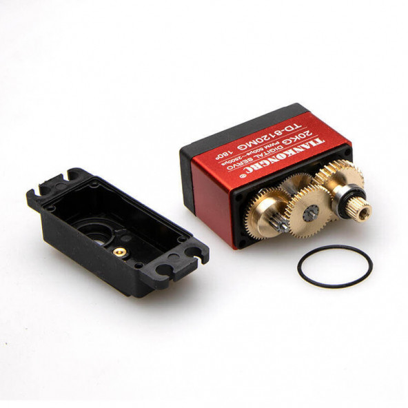 TD-8120MG 20kg 180 Derece Metal Dişli Servo Motor  20Kg Yüksek Tork Su Geçirmez Çift Rulman Dijital - 6