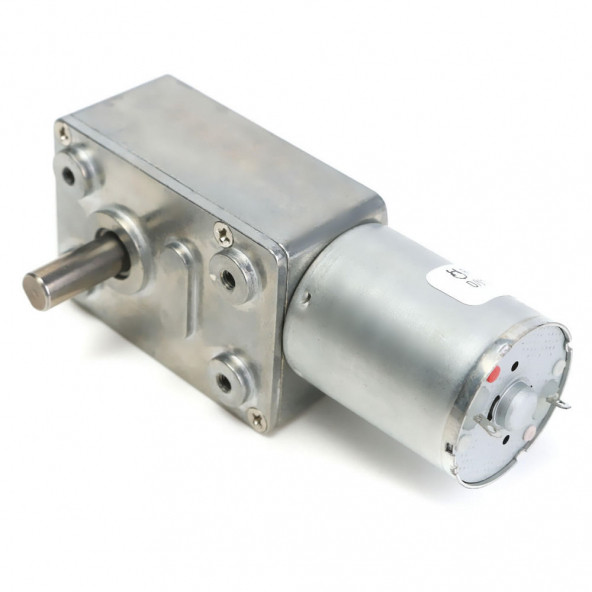 JGY370 DC 12V 5 Rpm Redüktörlü DC Motor 2 Yönde Dönme L Tip 26kg.cm Yüksek Tork Metal Dişli - Resim 6