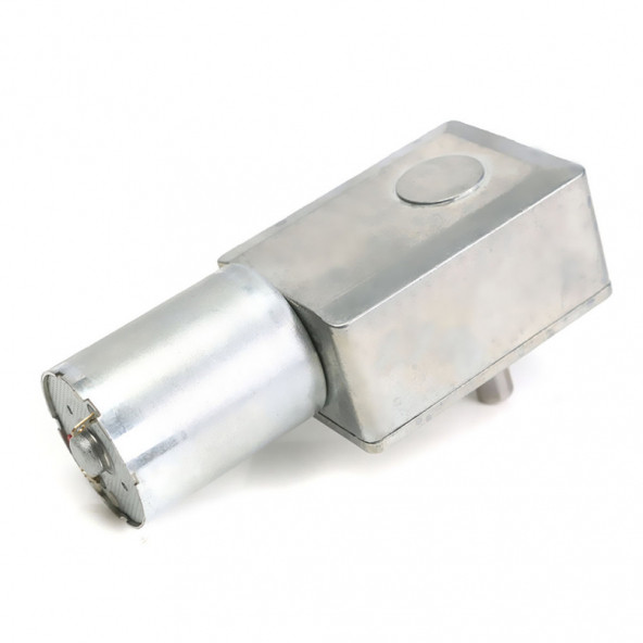 JGY370 DC 12V 10 Rpm Redüktörlü DC Motor 2 Yönde Dönme L Tip 15kg.cm Yüksek Tork Metal Dişli - Resim 4