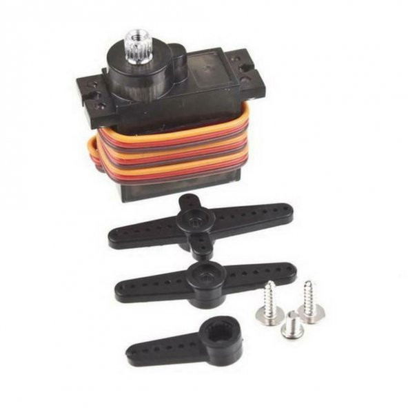 5V Mg90S Metal Dişli Servo Motor 180 Derece Dişli Kol Seti 2Kg/Cm - Resim 6
