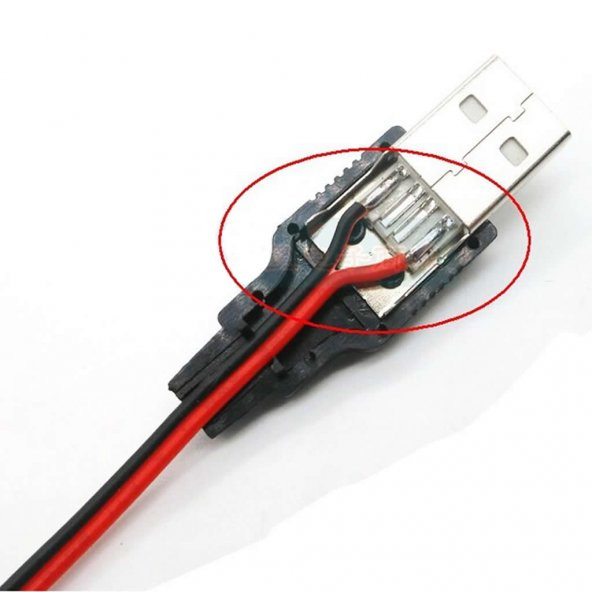 Usb Krokodil Çevirici Kablo - 5V Kaynak Test Kablosu 60Cm Max 2A - 4