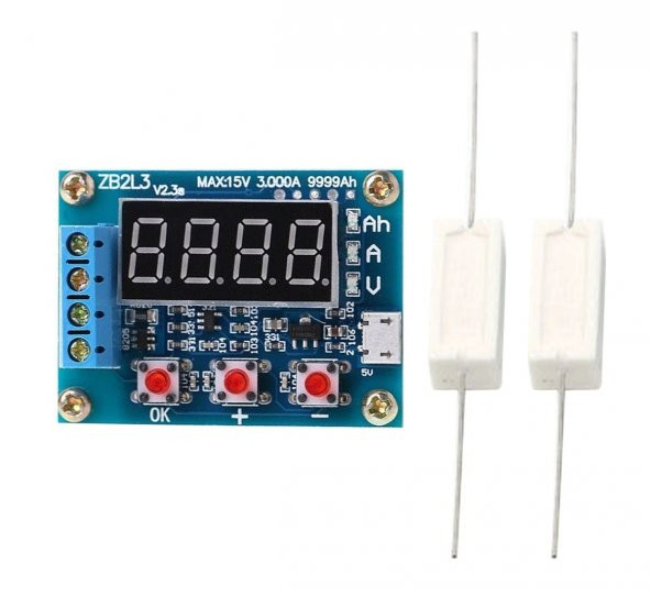 ZB2L3 Akü Pil Kapasite Test Cihazı - 18650 Lion Batarya Deşarj