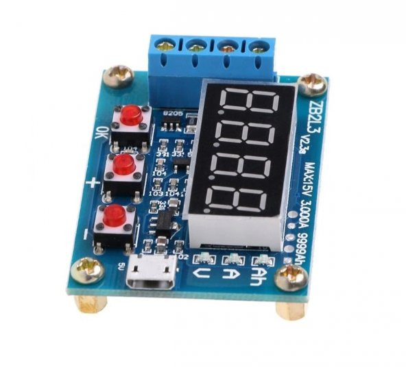 ZB2L3 Akü Pil Kapasite Test Cihazı - 18650 Lion Batarya Deşarj - 2