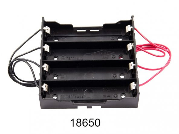18650 Pil Yuvası 4lü Paralel