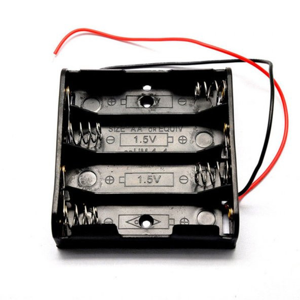 18650 4lü Pil Kutusu Seri 4 yuva 14.8V Seri Lityum Lion Batarya Yuvası Mobil Güç Kaynağı 15cm Kablo - Resim 4