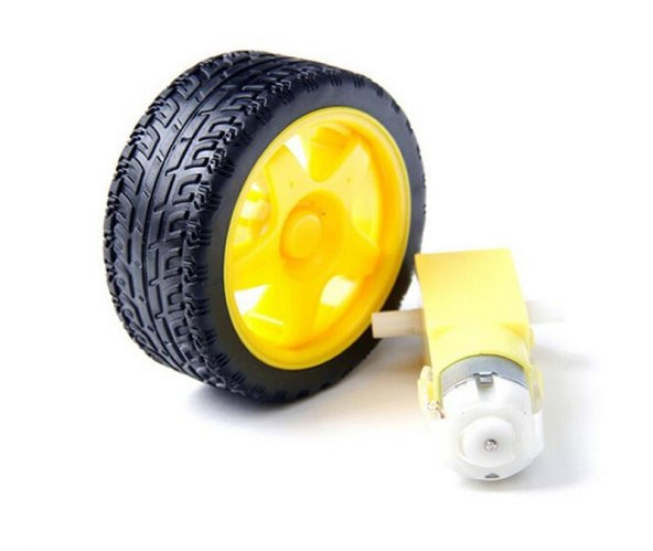 Robot Tekerlek Ve Dc Motor Seti 200Rpm Araba Robot Akılı Araç - 6