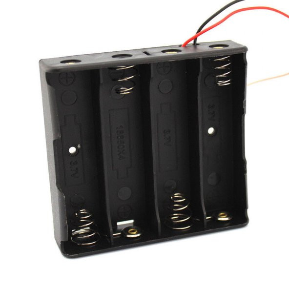 18650 4lü Pil Kutusu Seri 4 yuva 14.8V Seri Lityum Lion Batarya Yuvası Mobil Güç Kaynağı 15cm Kablo - Resim 6