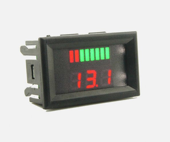 Akü Pil Kapasite Göstergesi Voltmetreli 70V-12V/24V/36V/48V/60V Pillerle Uyumlu  Kurşun Asit Batarya - Resim 4