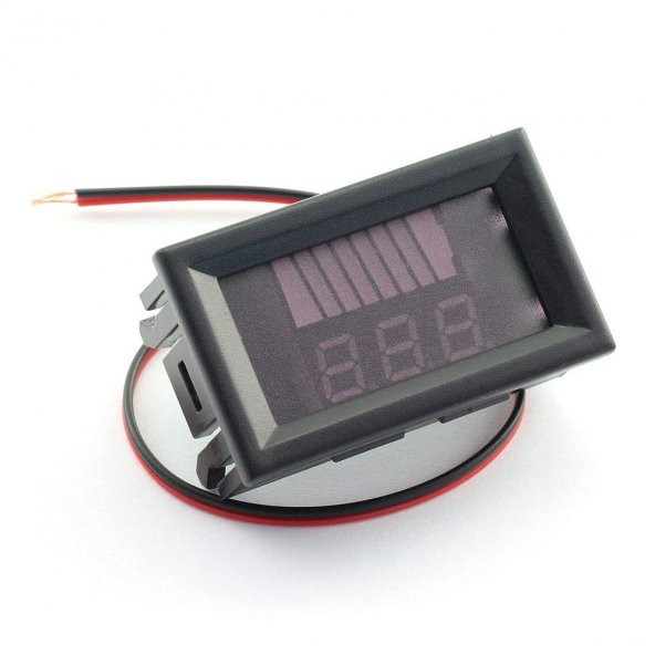 Akü Pil Kapasite Göstergesi Voltmetreli 70V-12V/24V/36V/48V/60V Pillerle Uyumlu  Kurşun Asit Batarya - Resim 7