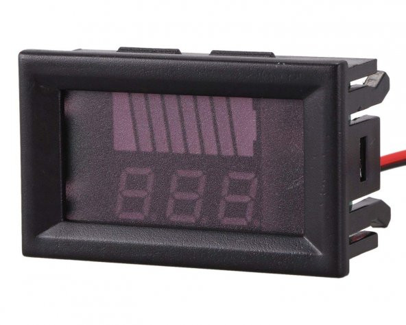 Akü Pil Kapasite Göstergesi Voltmetreli 70V-12V/24V/36V/48V/60V Pillerle Uyumlu  Kurşun Asit Batarya - Resim 8