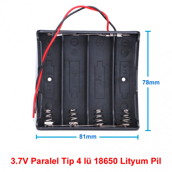 18650 Pil Yuvası 4lü Paralel - 2