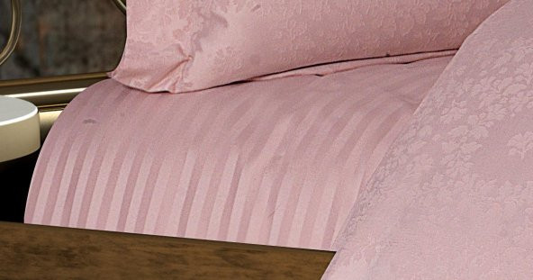 Finezza Jardin Bambu Jakar Kumaş Pudra Çift Kişilik Nevresim Takımı 6 Prç - 1173 - 4