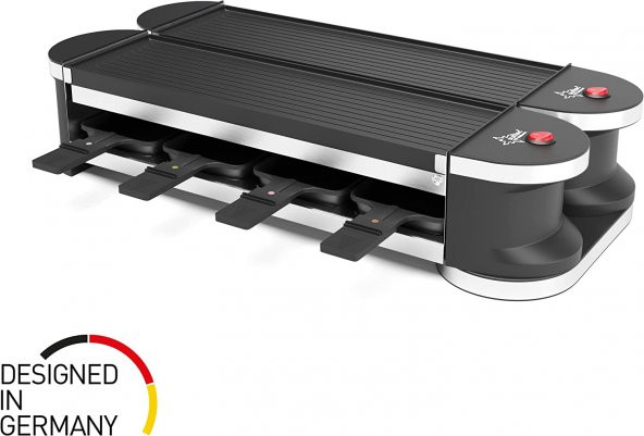 SUNTEC Raclette RAC-8151 Flex 8 metal/metal [8 kişi için, 2x ızgara plakası - 1