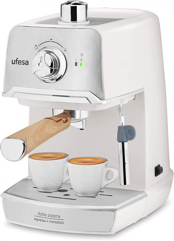 Ufesa CE7238 Espresso Kahve Makinesi ve Kapuçino, Buhar Başlığı, 20 Bar, 2 Mod