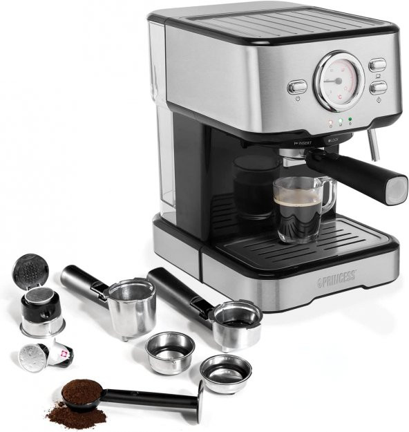 Espresso Princess Makinesi 249412 - 1.5 L - 20 bar-Nespresso kapsülleri ile uyumlu